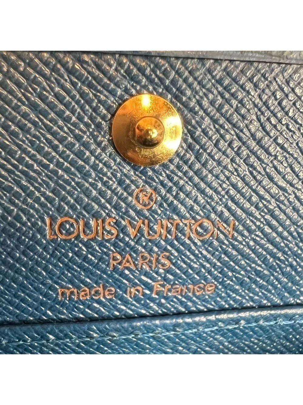 LOUIS VUITTON EPI LEATHER BLUE SNAP COIN POUCH - Picture 13 of 13